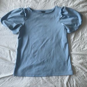 Baby Blue Ann Taylor Short-Sleeve Blouse